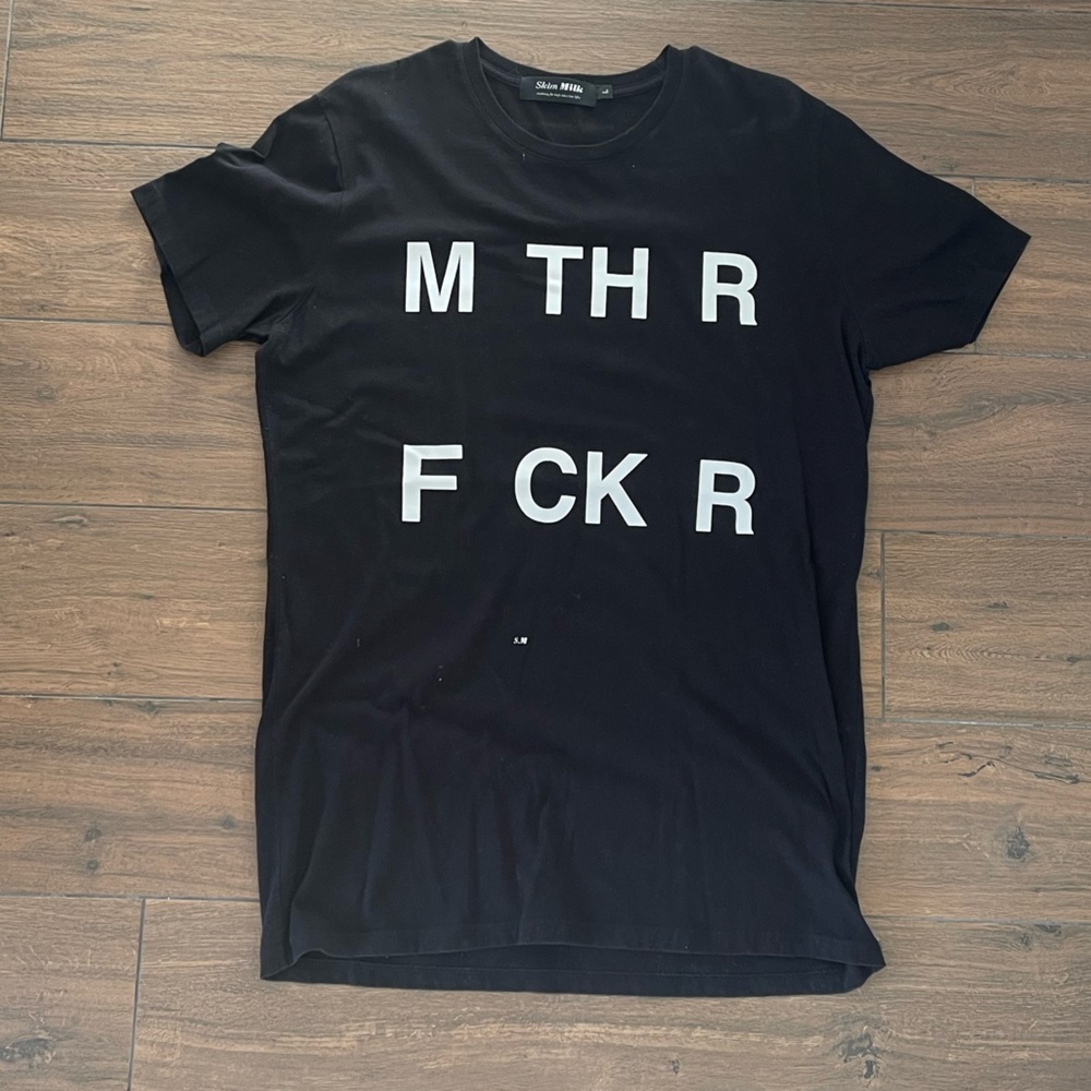 Explicit Graphic Tee (Without Vowels) Skim Milk Brooklyn NYC